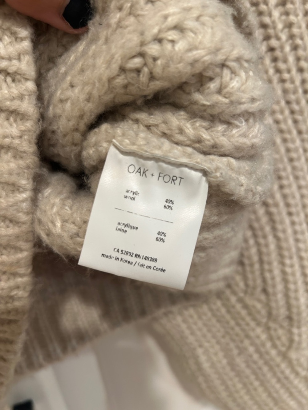 Oak and Fort chunky knit cardigan - Picture 6 of 9
